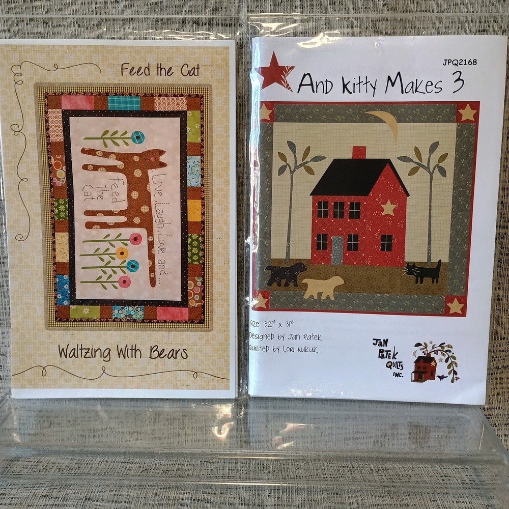 Jan Patek & Waltzing With Bears Cat Quilt Patterns Feed the Cat Kitty Makes 3